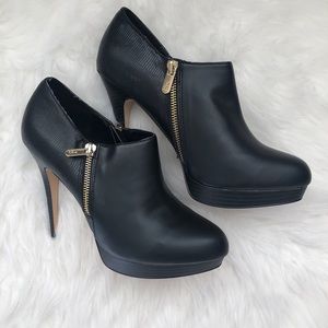 Black Platform Ankle Booties
